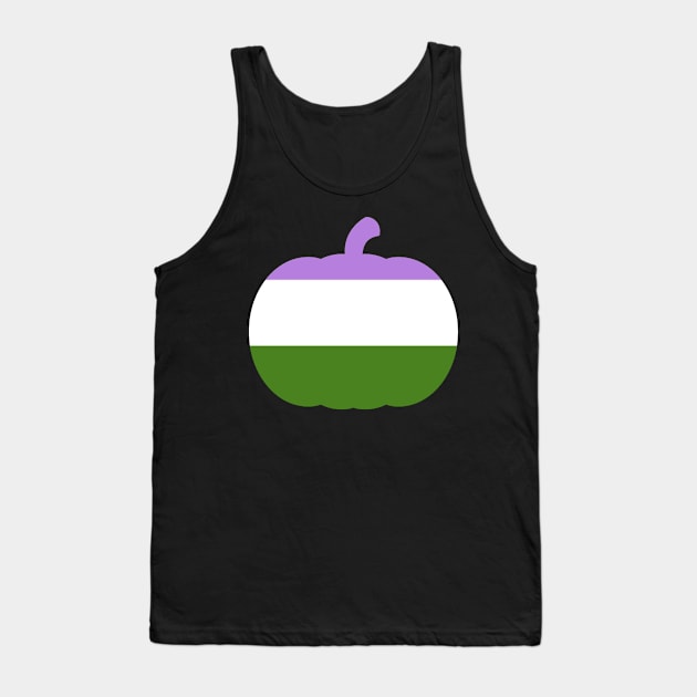 Halloween Pumpkin LGBT Flag Genderqueer Tank Top by aaallsmiles